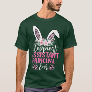 Hoppiest Assistant Principal Ever Leopard Bunny Ea T-Shirt
