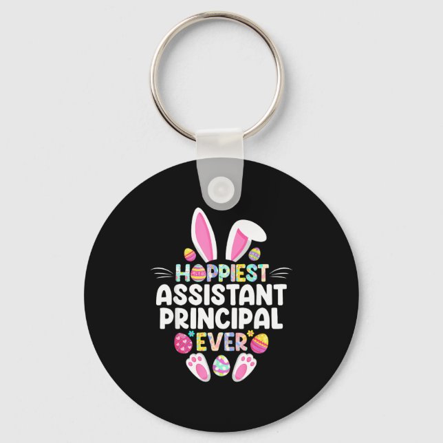 Hoppiest Istant Principal Ever Funny Easter Day  Key Ring (Front)