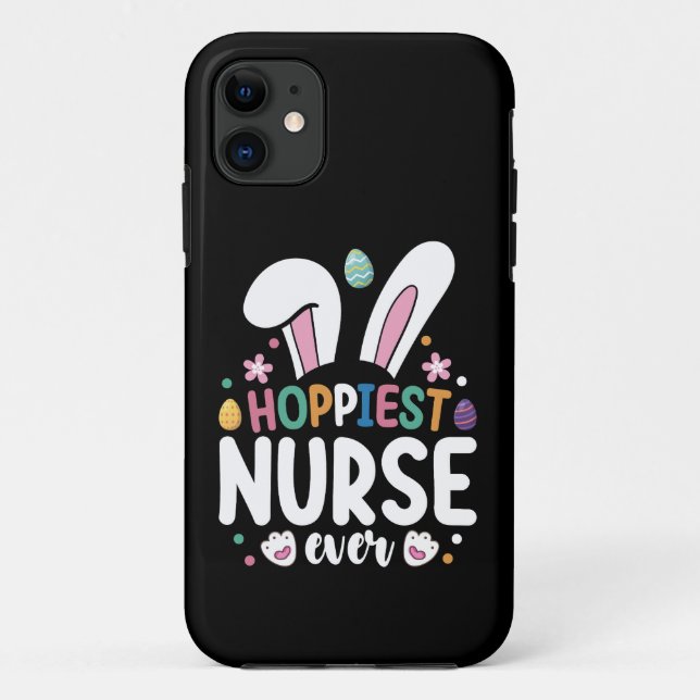 Hoppiest Nurse Ever Easter Bunny Eggs Case-Mate iPhone Case (Back)