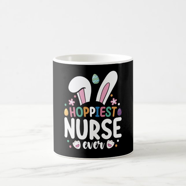 Hoppiest Nurse Ever Easter Bunny Eggs Coffee Mug (Center)