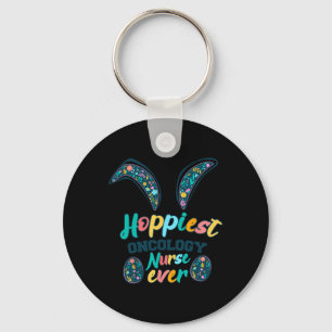 Hoppiest Oncology Nurse Ever Cute Easter Bunny Nur Key Ring