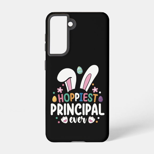 Hoppiest Principal Ever School Easter Bunny Eggs Samsung Galaxy S21 Case (Back)