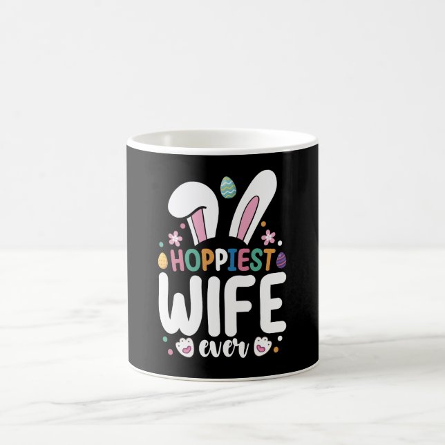 Hoppiest Wife Ever Family Easter Bunny Eggs Coffee Mug (Center)