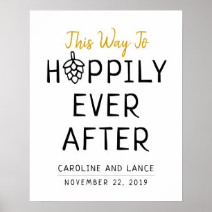 Hoppily Ever After Co-Ed Wedding Bridal Shower Poster