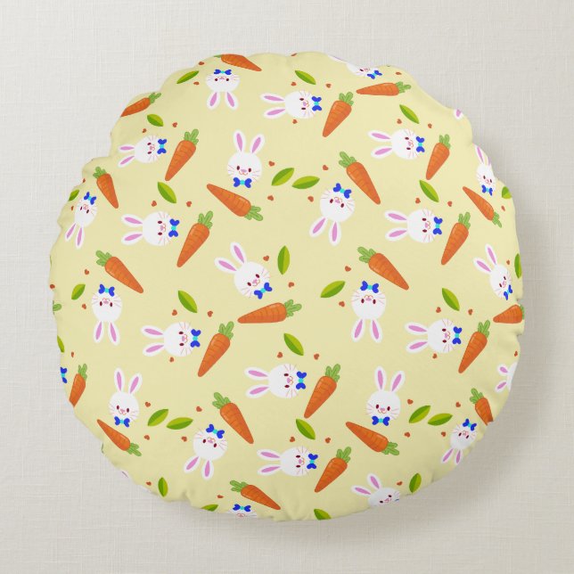 Hoppily Ever After Round Cushion (Front)