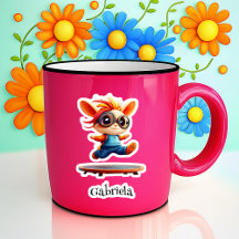 Hoppin' Bunny Personalised Vinyl Sticker