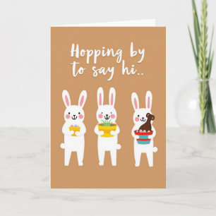 Hopping By To Say Hi Card