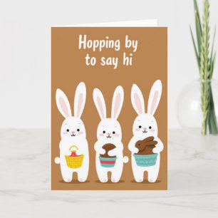 Hopping By To Say Hi Friend Card
