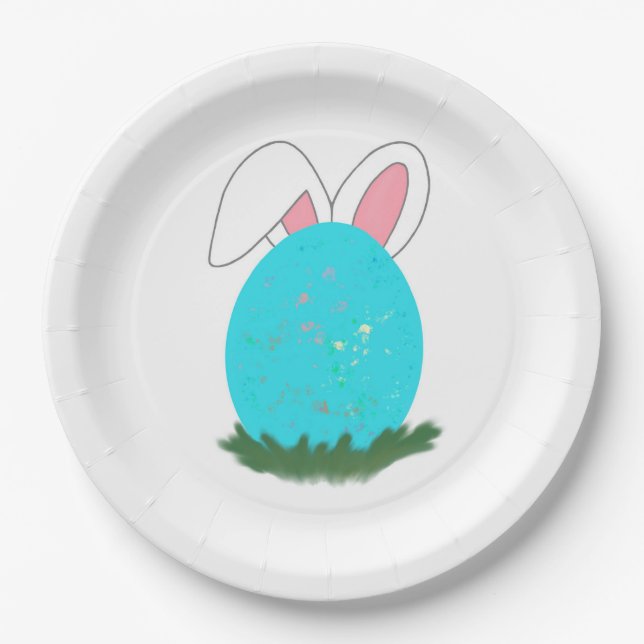 Hopping down the Bunny trail! Paper Plate (Front)