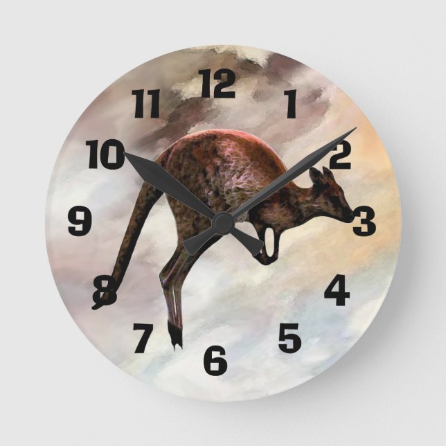 Hopping Kangaroo Clock (Front)