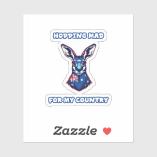 Hopping Mad Patriot Kangaroo Aussie Spirit