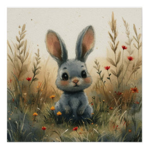 Hoppity Haven: A Bit of Whimsy Bunny Poster