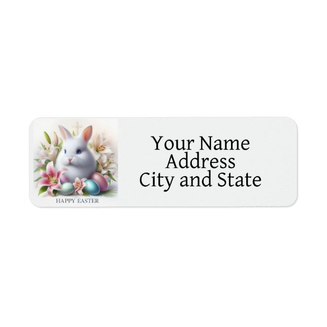 Hoppity Home Custom Return Address Label (Front)
