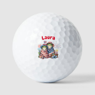 "Hoppy" 4th of July Independence Day Frogs Design Golf Balls
