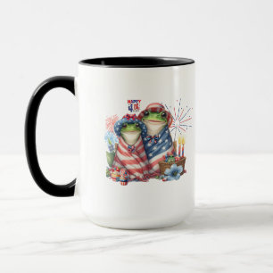 "Hoppy" 4th of July Independence Day Frogs Design Mug