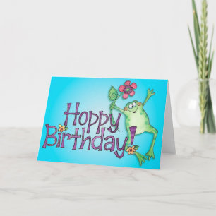 Hoppy Birthday Frog - Greeting Card
