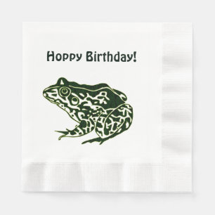 Hoppy Birthday Frog Napkin