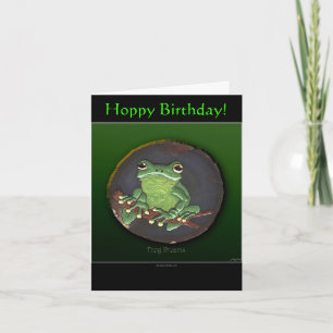 HOPPY BIRTHDAY Frog Note Card