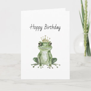 Hoppy Birthday Green Frog Card