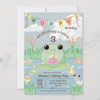 Hoppy Birthday Kids Party Invitation
