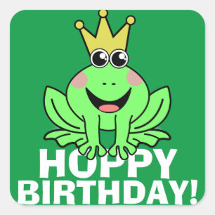 Hoppy Birthday Square Sticker