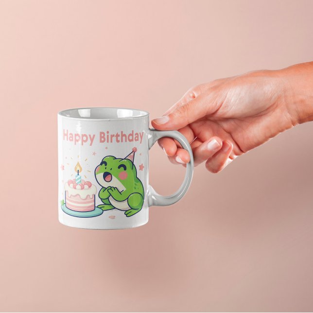 Hoppy Birthday Wishes: Adorable Frog Mug  (Happy birthday Mug for frog lovers)