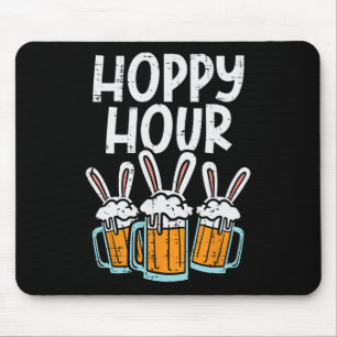 Hoppy Bunny Rabbit Ear Funny Happy Easter Day Men Mouse Pad
