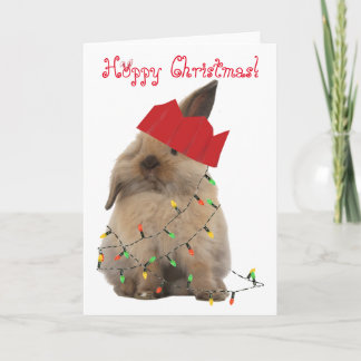 Hoppy Christmas Bunny Card