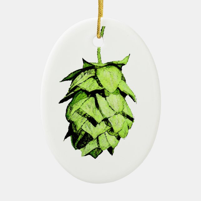 Hoppy Christmas to You! Hop Ceramic Tree Decoration (Front)