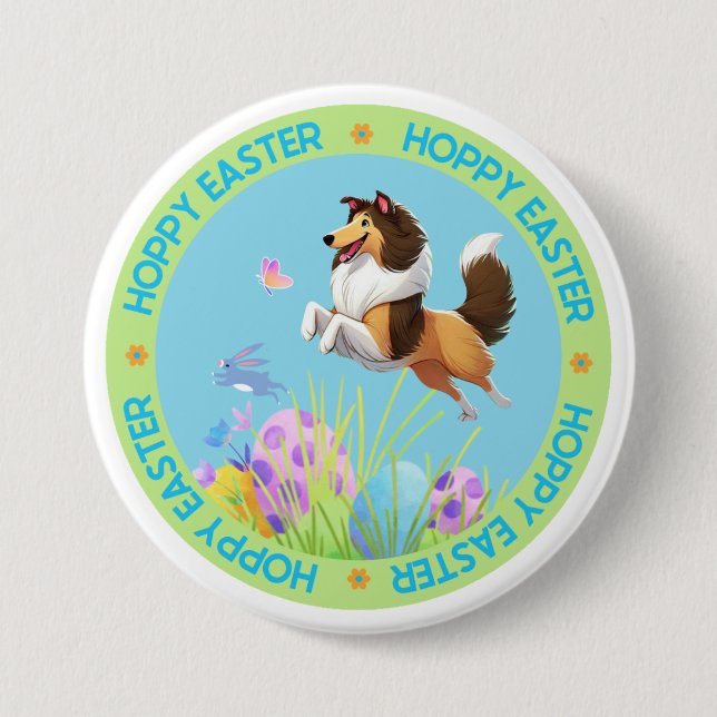 Hoppy Easter 7.5 Cm Round Badge (Front)