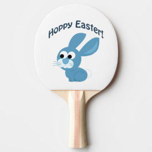 Hoppy Easter! Blue Rabbit Ping Pong Paddle