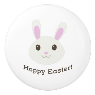 Hoppy Easter Bunny Ceramic Knob