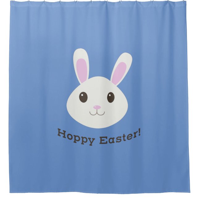 Hoppy Easter Bunny Shower Curtain (Front)