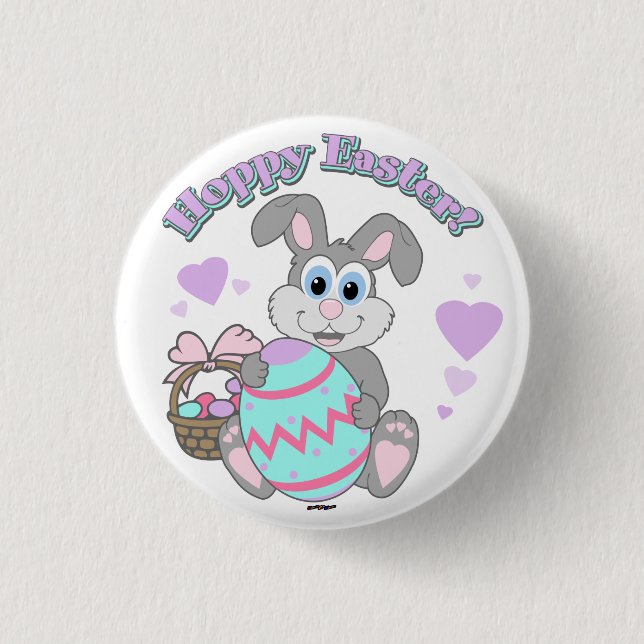 Hoppy Easter! Easter Bunny 3 Cm Round Badge (Front)