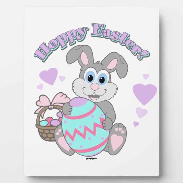 Hoppy Easter! Easter Bunny Plaque (Front)
