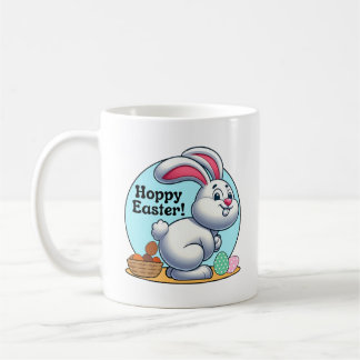 Hoppy Easter! Easter Bunny Pooping Chocolate Eggs Coffee Mug