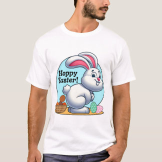Hoppy Easter! Easter Bunny Pooping Chocolate Eggs T-Shirt