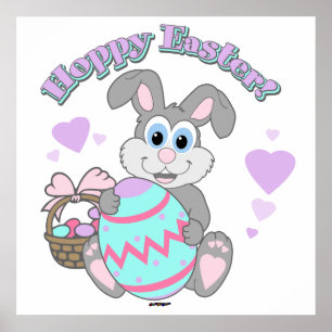 Hoppy Easter! Easter Bunny Poster