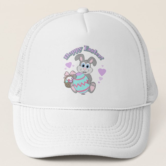 Hoppy Easter! Easter Bunny Trucker Hat (Front)