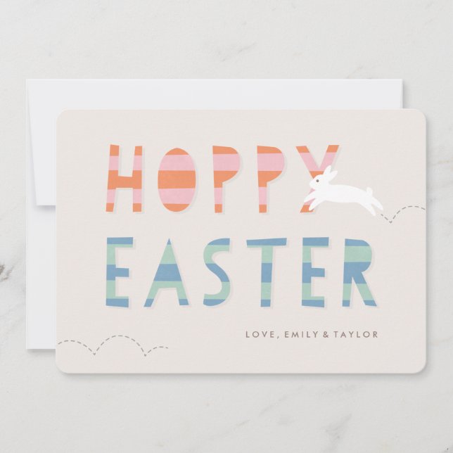 Hoppy Easter Easter Card - Bubblegum (Front)