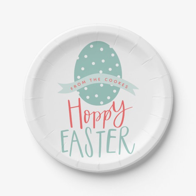 HOPPY EASTER EGG PAPER PLATE (Front)