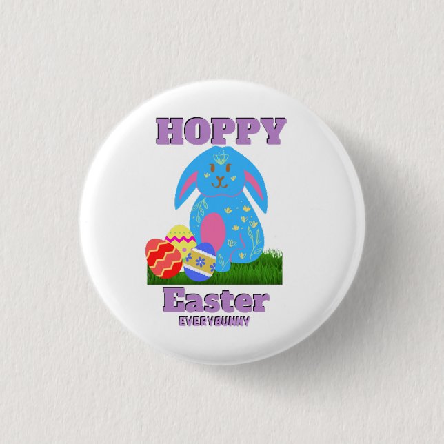 Hoppy Easter Everybunny 3 Cm Round Badge (Front)