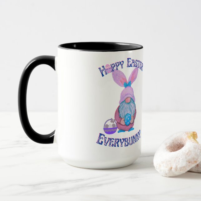 Hoppy Easter Everybunny gnome Mug (With Donut)