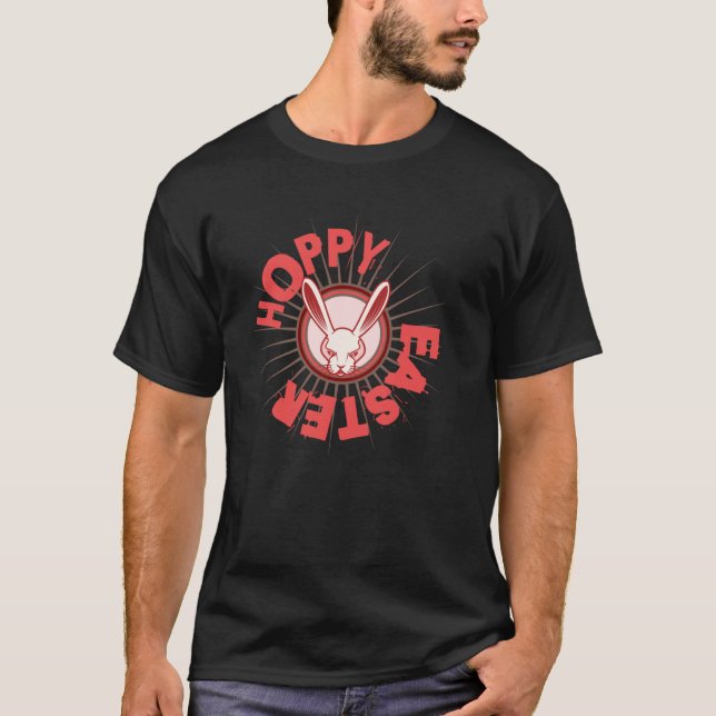 Hoppy Easter Fierce Easter Design Evil rabbit  1 T-Shirt (Front)