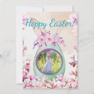 Hoppy Easter green egg photo Invitation