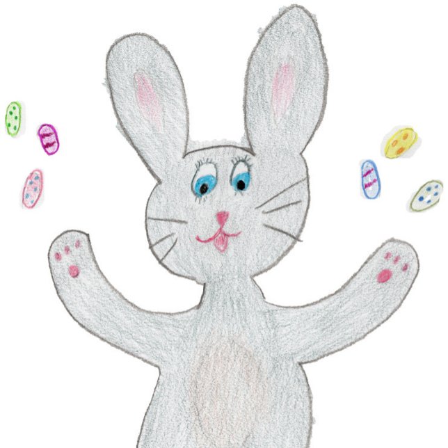 Hoppy Easter - Grey Bunny - Card (Creator Uploaded)