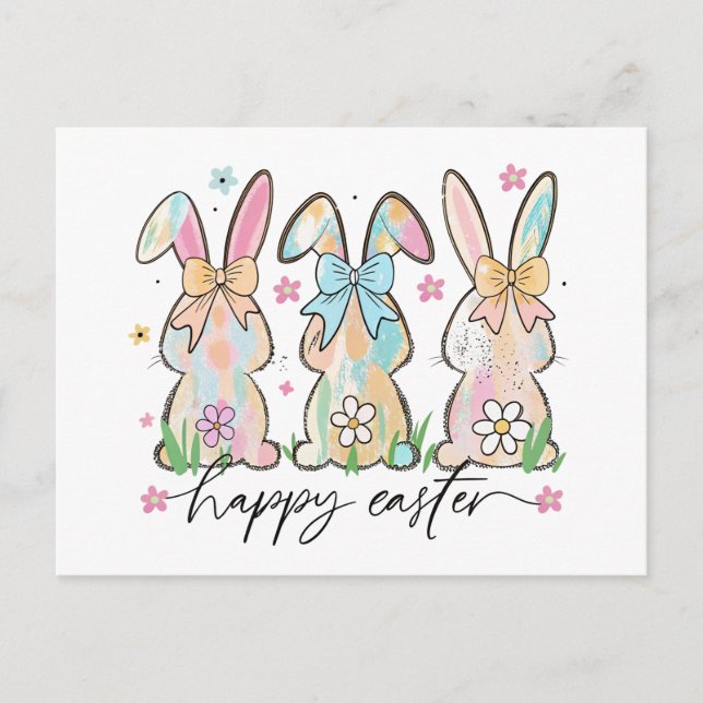 Hoppy Easter Joy! Holiday Postcard (Front)