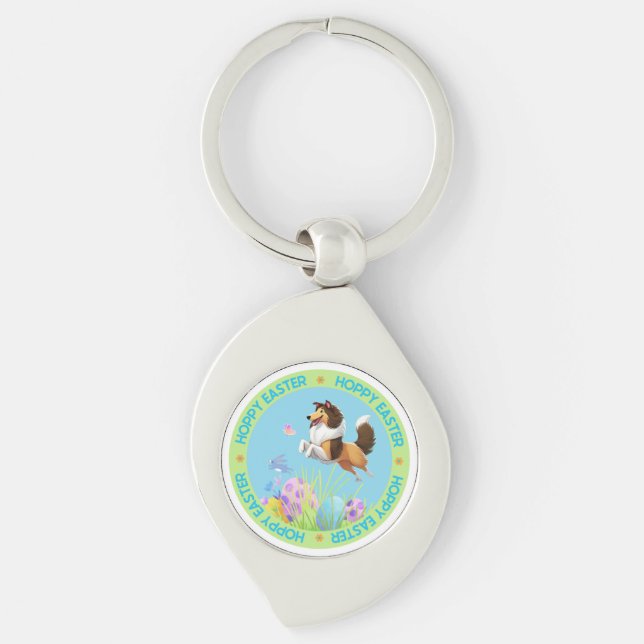 Hoppy Easter Key Ring (Front)