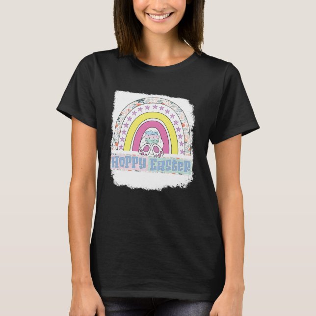 Hoppy easter  rainbow easter easters day easter bu T-Shirt (Front)
