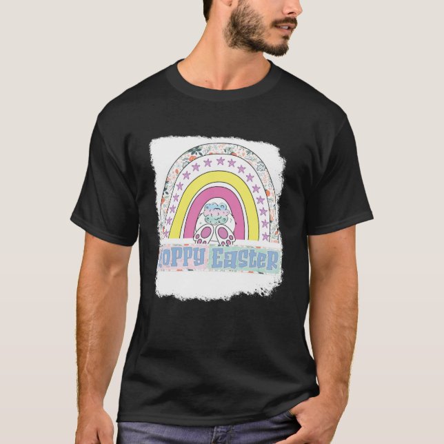 Hoppy easter  rainbow easter easters day easter bu T-Shirt (Front)